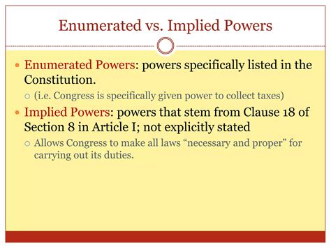 What Is Enumerated Powers