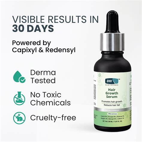 Hair Growth Serum with 19% Active Blend | 5% Capixyl, 3% Procapil, 3% ...