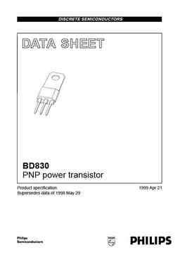 bd830 PDF datasheet. ALL TRANSISTORS DATASHEET. POWER MOSFET, IGBT, IC ...