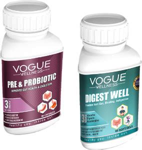 Vogue Pre & Probiotics and Digest Well Combo | For Better Immunity And ...