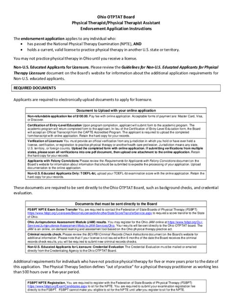 Fillable Online otptat.ohio.govPortals0Ohio OTPTAT Board Therapist ...