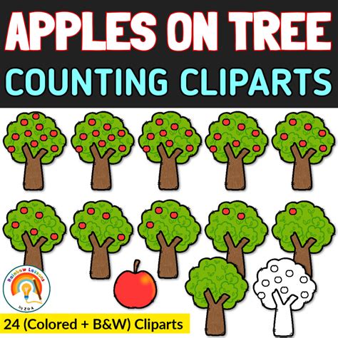 Counting to 10 Cliparts | Spring Counting Clip Arts | Counting Apples ...