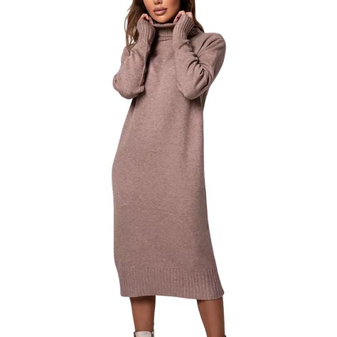 Gytharion Women's Sweater Dresses Fall Winter Long Sleeve Turtleneck ...
