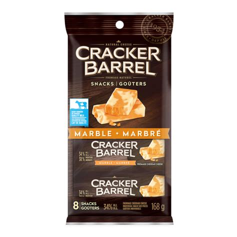 Buy Cracker Barrel Portion Cheese Snack Marble Cheddar 8 Pack 168 g ...
