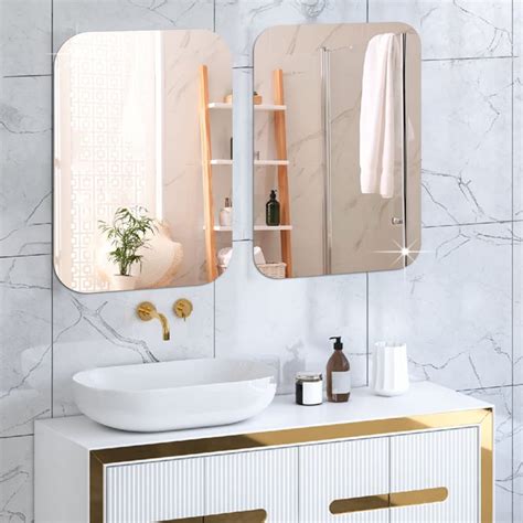 Buy WallWear Self Adhesive Plastic Oval Mirror for Wall Stickers (30x20 ...