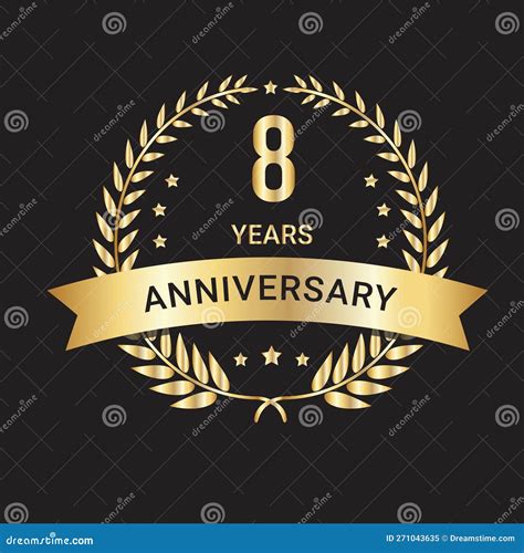 8th Years Anniversary Logo, Icon and Vector Design. 8 Years Anniversary ...