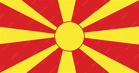 Premium Vector | North Macedonia flag in vector