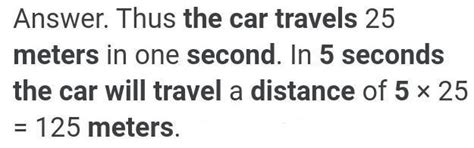 a car in uniform motion travel 500 m in 20 seconds what is its speed ...