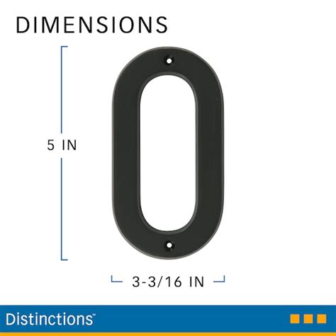 Hillman 6-in Bronze Number Zero 844630 at Lowes.com