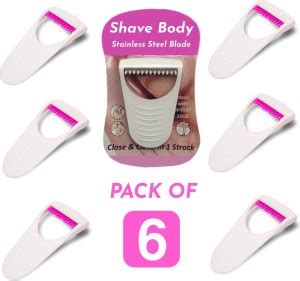 THE SHINING STAR Women's Disposable Plastic Skin Hair Remover Safty ...