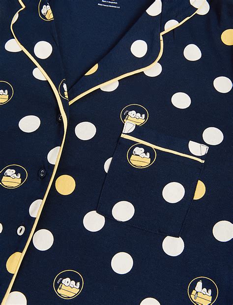 Buy Pure Cotton Snoopy™ Polka Dot Pyjama Set at Marks & Spencer