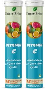 Nature Prime Vitamin C & Zinc 30 Effervescent Tablets to Boost Immunity ...