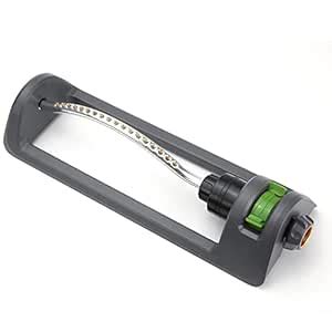 GUDWING Lawn Sprinkler, Oscillating Sprinkler with 18 Hole Brass ...