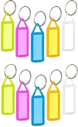 MOREL PLASTIC KEYCHAIN & KEYRINGS WITH NAME LABEL KEY TAGS, MULTICOLOR ...