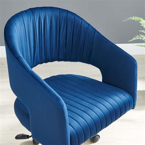 Buy Cherry Tree Furniture Perce Velvet Swivel Desk Chair (Blue) Online ...