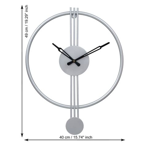 Buy eCraftIndia Elegant Round Iron Black Needle Analog Wall Clock ...