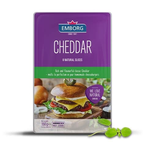 Emborg Cheddar 8 Natural Slices 150g || Crystal Frozen and Chilled ...