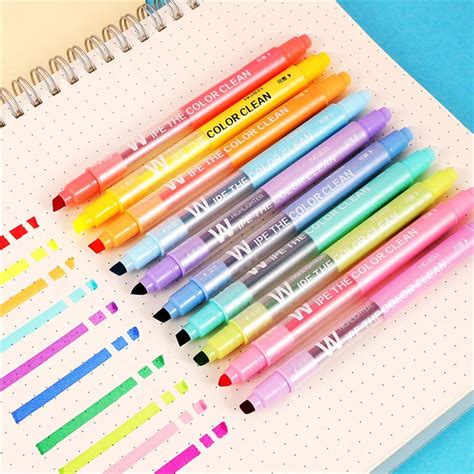 Erasable Highlighters, Double Head Smooth Writing Highlighters, Chisel ...