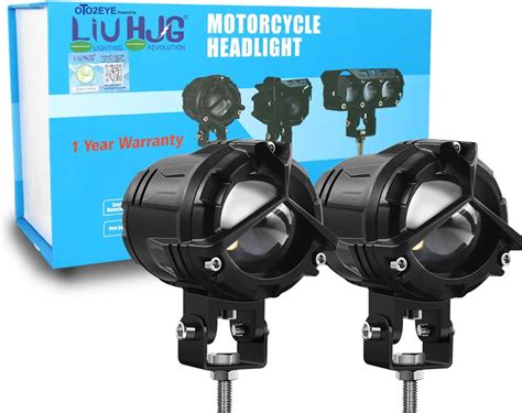 LIU HJG 60W Dual Lens Yellow/White Fog LED Light With Low/High Beam For Bikes & Cars : Amazon.in ...