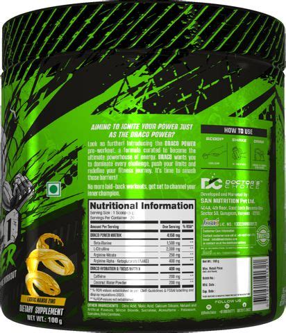DOCTOR'S CHOICE Draco Pre Workout Pre Workout Price in India - Buy ...