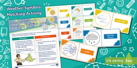 Weather Symbols Matching Activity (teacher made) - Twinkl