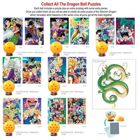 DRAGON BALL Z - Collectible Puzzle - 4 Stars - 2in1 Puzzle + Extra ...