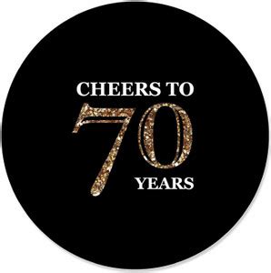 Big Dot Of Happiness of Adult 70th Birthday Gold Birthday Party Circle ...