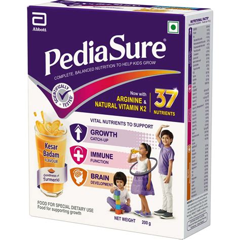 Buy PEDIASURE KESAR BADAM CHILD NUTRITION DRINK REFILL OF 200 G Online ...
