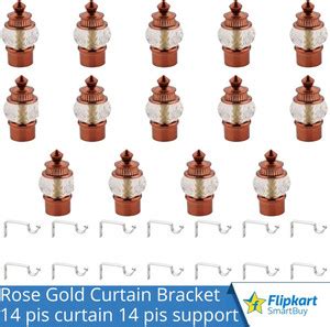 Flipkart SmartBuy Maroon Curtain Knobs, Rod Rail Bracket Metal Price in ...