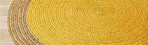 Buy Handmakers ! Natural & Hand Woven DIY Jute (Yellow) Area Rug with ...