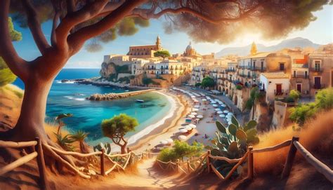 Photo real as sicilian shores explore sicily sandy beaches and charming ...