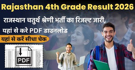 Rajasthan 4th Grade Result Out PDF 2026: राजस्थान चतुर्थ श्रेणी भर्ती ...