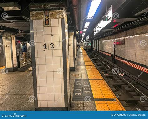 New York City Subway Station on 42nd Street. Stock Image - Image of ...