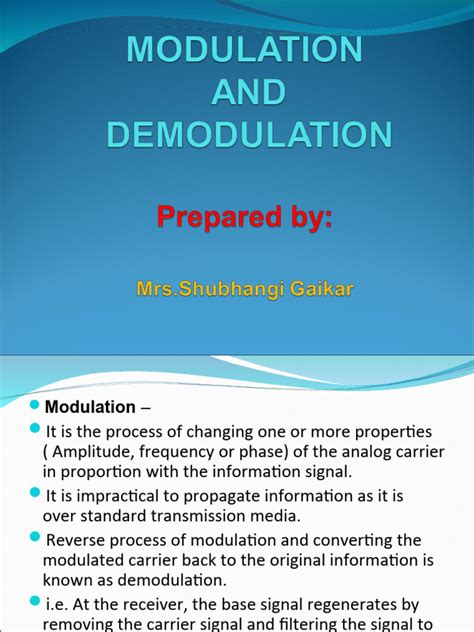 Unit 2 Modulation Demodulation Ppt (1) | PDF | Modulation | Sampling (Signal Processing)