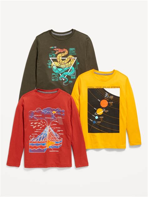 Long-Sleeve Graphic T-Shirt 3-Pack for Boys | Old Navy