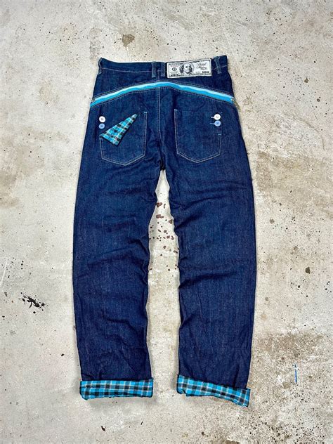 Vintage Y2K Dirty Money Baggy Denim Pants Jeans - Gem