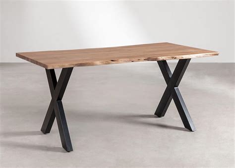 FURNSTREET FURNITURE Solid Wooden Rectangular 6 Seater Dining Table for ...