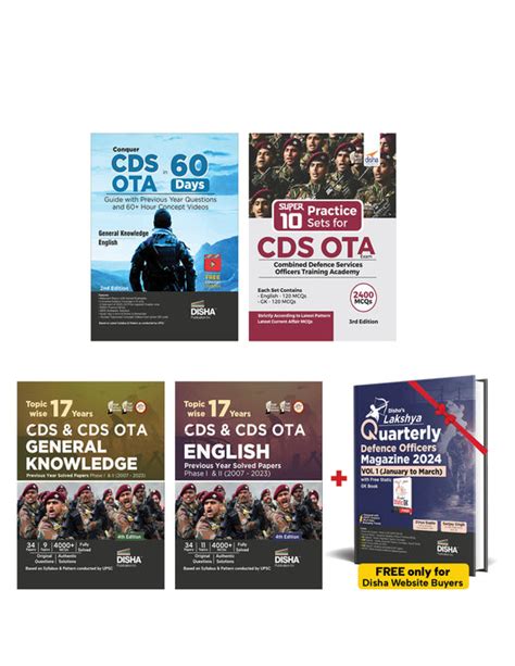Combo (set of 5 Books) CDS OTA Study Package - English & General Knowl ...