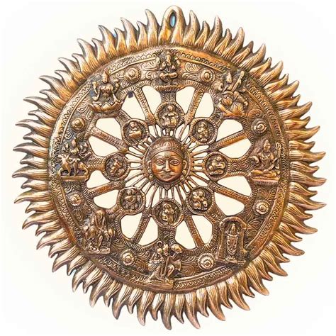 APKAMART Hand Crafted Sun Chakra Wall Hanging 20 Inch Sun Wall Hanging ...