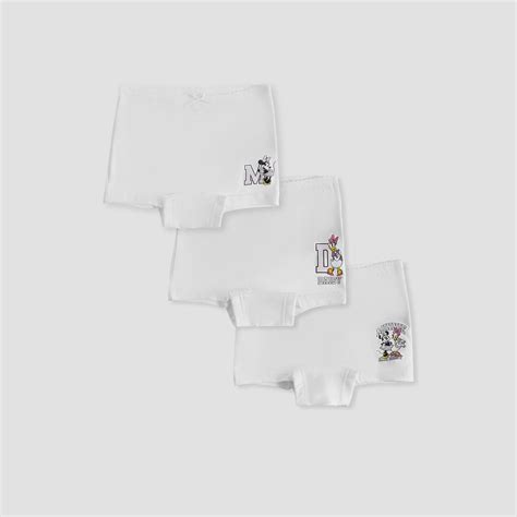 Buy Minnie Mouse and Daisy Duck Print Boy Shorts - Set of 3 from Disney ...