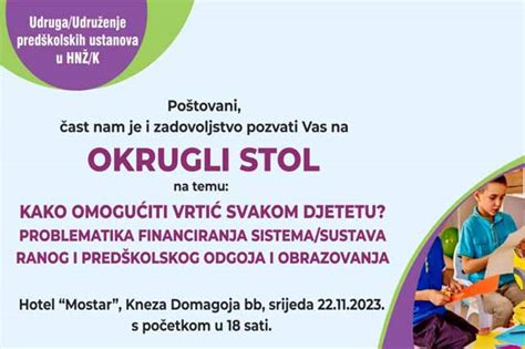Okrugli stol na temu 'Kako omogućiti vrtić svakom djetetu ...
