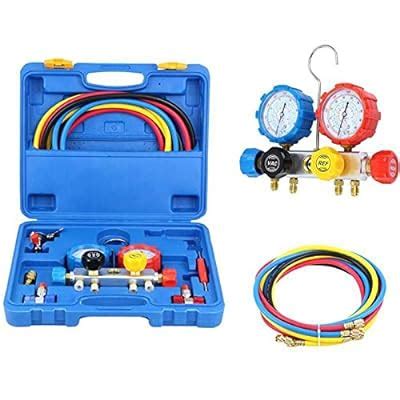 Buy Iglobalbuy 4 Way AC Manifold Combo Vacuum Gauge Set Fits R134A ...