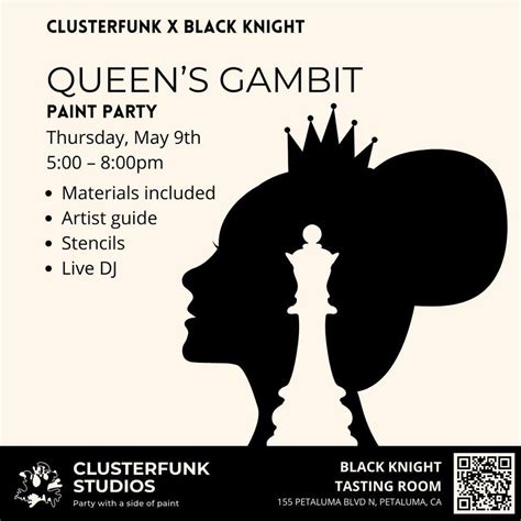 Queens Gambit Paint Night, Black Knight Vineyards, Rohnert Park, 9 May ...