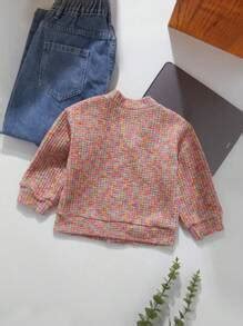 Baby Girls' Thick Knitted Colorful Waffle-Patterned Cardigan For Fall ...