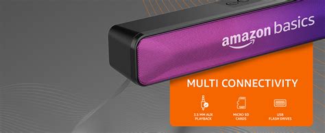amazon basics 16W Wireless Soundbar | Party RGB Lights I Bluetooth, USB ...