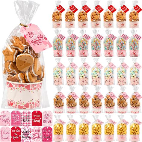 Amazon.com: Sunnychicc 50 Set Valentines Gift Baskets Empty Bulk ...