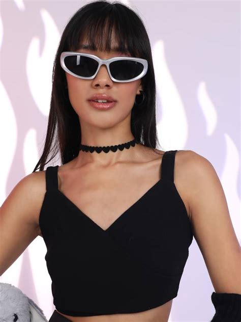 Tokyo Talkies Casual Solid Women Black Top - Buy Tokyo Talkies Casual ...