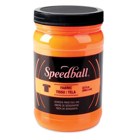 Speedball Fabric Screen Printing Ink - Fluorescent Orange, 32 oz, Jar ...