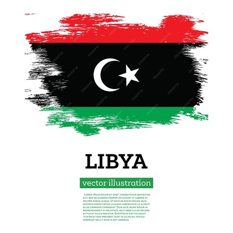 Premium Vector | Libyan flag isolated realistic wave flag of libya country on flagpole