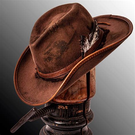 Brown Leather Cowboy Hat